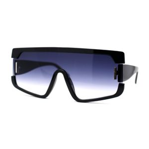 101.) Oversize Sunglasses Black Clear